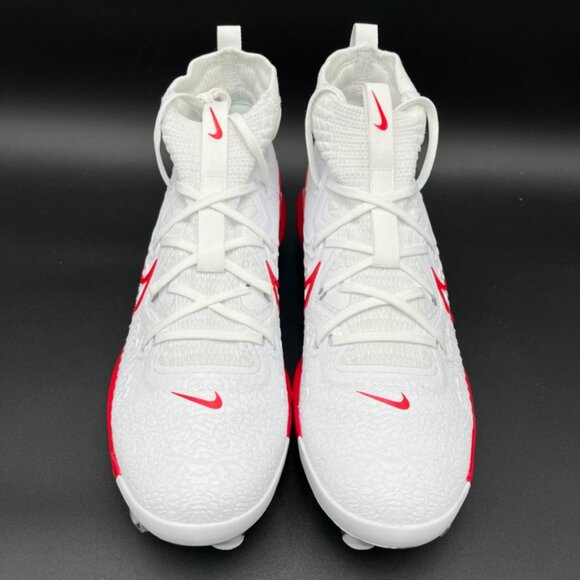 Nike Alpha Huarache NXT MCS Baseball Cleats Mens 11 White Red DJ6519-104 - Picture 3 of 5